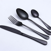 High Quality Wholesale Rainbow Flatware Classic 4 Pieces Gold Stainless Steel Cutlery Set thumbnail-4