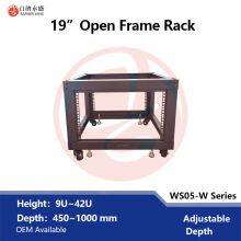 Factory Manufacturing Steel 19 Inch 4-Post Open Network Racks Wholesale OEM WS05-W 6U/12U/20U/32U Network Cabinets thumbnail-2
