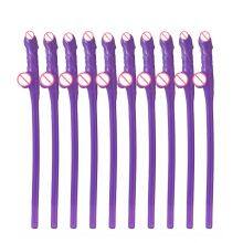 20pcs Plastic Pennis Straws - Bachelorette Party Decor Hen Night Funny Supplies