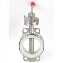 Stainless Steel Precision Casting Industrial Grade Wafer Type Four-eared Butterfly Valve D71x Straight Rod Handle Adjustable Control Valve thumbnail-3