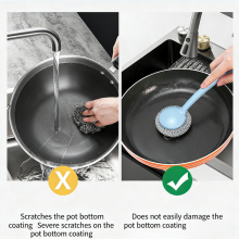 Factory Supply Metallic Daily Cleaning Pot Brush thumbnail-2