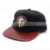 Personalized Metal Pharaoh Embellishment Leather Brim Customize Snapback Hats thumbnail-6
