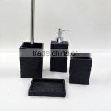 Black Rock Polyresin Bathroom Accessories Set for Hotel and Home thumbnail-1