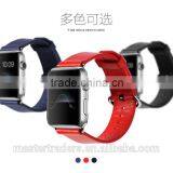 Original Rock 38MM Buckle Genuine Leather Watch Band Wrist Strap With 12 Holes For Apple Watch MT-3510 thumbnail-1