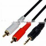 Xinya Hot Selling Colorful Factory Original Cutomized Length DC 3.5mm to 2RCA Cable