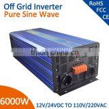 off Grid Tie dc ac Power Inverter 12v 220v 6000w Solar Power System Supplier's Choice