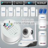 KERUI W2 with smoke detector motion sensor cell phone controlled remote camera alarm system