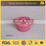 Ceramic Glazed Casserole With Lid thumbnail-2