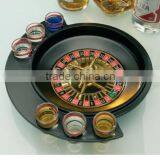 Hot Selling Roulette wheel drinking game with 6 shot glaeese