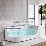 New design 1650mm single Massage Bathtub with hardwares high gloss air and whirlpool massage bathtub