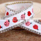 Iron On Rhinestone Patterns Chain,Printing Beautiful Parttern Ribbon Base On Glue For Garment Accessory thumbnail-1