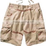 Army camouflage fatigue shorts