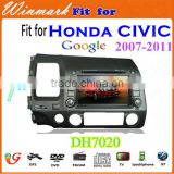 DH7020 car Headunit touch screen car dvd player for Honda civic 2007-2011 Left Hand Drive