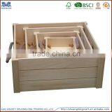 Wooden Vintage Storage Crates Apple Wine Boxes thumbnail-2