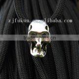 3D Antique Silver Alloy Skull Beads For Paracord Bracelet Outdoor Camping Hiking Skull For Paracord Suvival Bracelet Charm