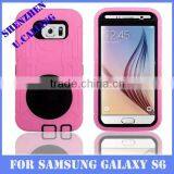 Hybrid Heavy Duty Ring Holder Protective Case For Samsung Galaxy S6 Cover thumbnail-3