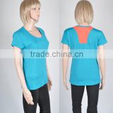 Women's custom plain fitted softextile T shirts