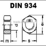 Din 934 Hexagon nut fasteners