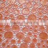 2015 Fashionable Sequins Chemical Cord Guipure African Lace Fabric For Party