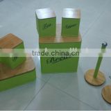 8pcs kitchen storage bread box and canister set
