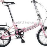 New Design China Factory 6 Speed 16" Folding Bike With Hi-ten Frame and Fork thumbnail-1