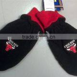 Fashion Wholesale Adult Fleece Mitten With Knitted Cuff