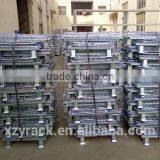 warehouse wire mesh container folding metal cage