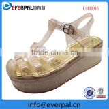 2015 Fashion Sandals Women Summer Beach Shoes, Flat Jelly Sandals With Giltter