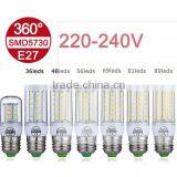 Newest E27 LED Lamp SMD5730 LED Bulb 360 Degree Lighting 24 36 48 56 69 81 89LEDs Bombillas LED Corn Light