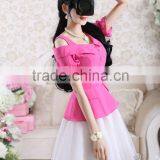 Mei Red Strapless Organza Chiffon Dress thumbnail-1