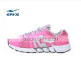 ERKE women breathable running shoes fashion PU+mesh upper MD+ rubber outsole sneakers for lady lace up