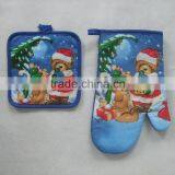 Printed Cotton Kitchen Set Cooking Pot Holder and Glove Set China Supplier thumbnail-4