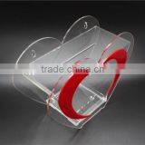 New Acrylic Red Heart Shaped Money Donation Boxes