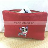 new products wholesale leather zipper bag for makeup brush set