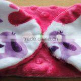 European Style Printed Minky Infant Scarfs Hot Pink For Girls Decor thumbnail-4