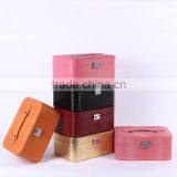 Factory Wholesale Custom High-grade Leather Cosmetic Box, Fashion Beautiful Jewelry Box