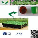 20 Pcs Garden Nursery Pots With 1 Pot Tray LJ-4020 thumbnail-1