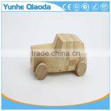 Wood 3D Vehicle Block Car 3D Woodcraft Kit Assemble Paint DIY 3D Puzzle Toys for Kids Adults the Best Birthday Gift thumbnail-2