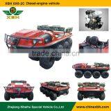 XBH 8X8-2C Diesel-engine Vehicle Transportation Cart Amphibious All Terrain Vehicle ATV thumbnail-1