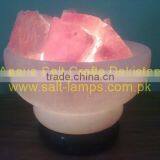 Fire Bowl Salt Lamp/ Crafted Salt Lamp/ Himalayan Salt Lamps/ Salt Lamp With Chunks thumbnail-2