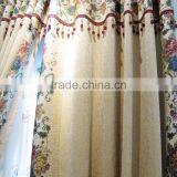 European Style Living Room Colourful Curtains/ Luxury Embroidery Elegant Beaded Curtains With Valance thumbnail-3