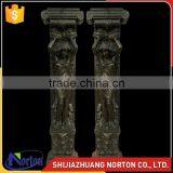 custom made hand carved black marble cheap columns NTMF-C240S