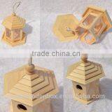 New Unfinished Wooden Bird House Wholesale thumbnail-2
