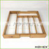 Bamboo Kitchen Drawer Organizer Store Forks,Knives ,Spoons /Homex_BSCI