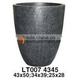 Garden Decor Black Lightweight Terrazzo Plant Pot thumbnail-1
