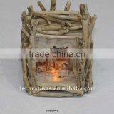 Driftwood Christmas Lantern With Led Light thumbnail-1