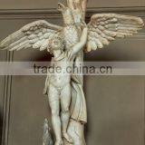 White Marble Boy and Eagle Statue thumbnail-1