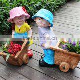 Christmas Garden Statue Decorations Fiberglass Garden Child Statue thumbnail-3