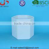 Hexagon White Ceramic Plant Pots Succulent Planters thumbnail-1
