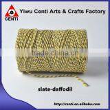 Quality Slate and Daffodil Double Coloured Original Cotton Bakers Twine thumbnail-1